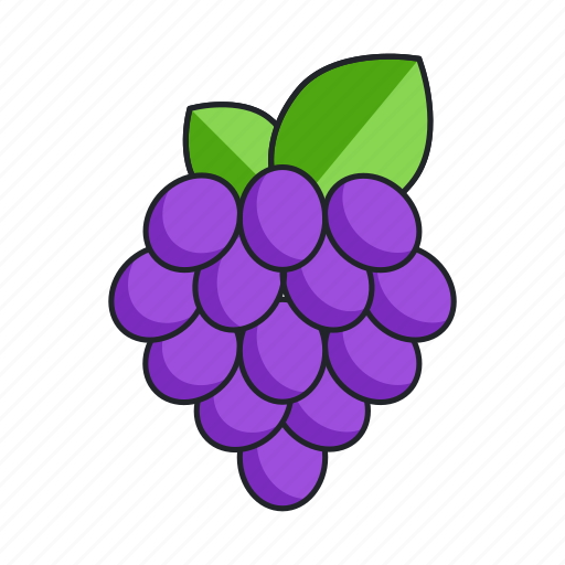 Grapes, prage, fruit, purple grapes, food, bunch of grapes icon - Download on Iconfinder