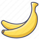 banana, food, fruit
