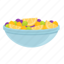 fresh, fruit, salad, bowl