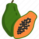 papaya, fruit, food, healthy
