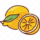 half, lemon, citrus, tropical