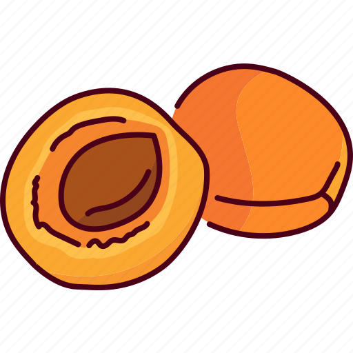 Half, apricot, fruit icon - Download on Iconfinder