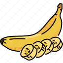 banana, fruit, food, ripe, tropical