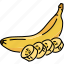 banana, fruit, food, ripe, tropical 
