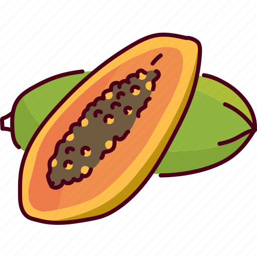 Half, papaya, fruit icon - Download on Iconfinder