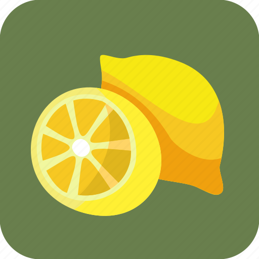Food, fruit, half, lemons, piece, tropical icon - Download on Iconfinder