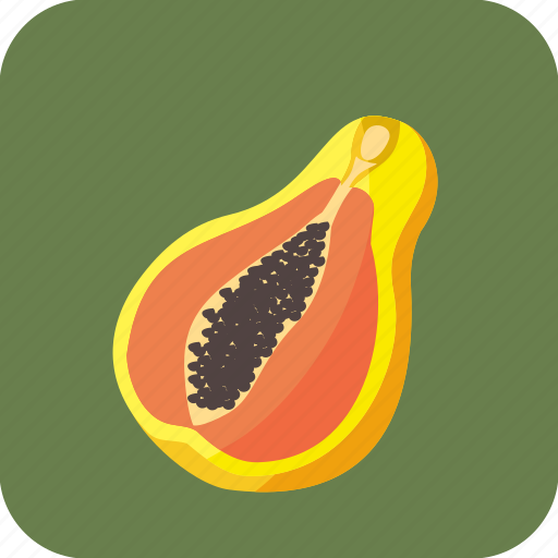 Food, fruit, half, papaya, piece, tropical icon - Download on Iconfinder
