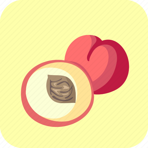 Food, fruit, half, peaches, piece icon - Download on Iconfinder