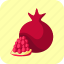 food, fruit, piece, pomegranate