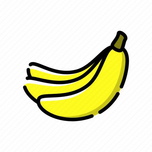Banana, food, fresh, fruit, fruits, healthy, vegetarian icon - Download on Iconfinder