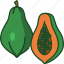 papaya, fruit, healthy, fresh, organic, meal, nature 