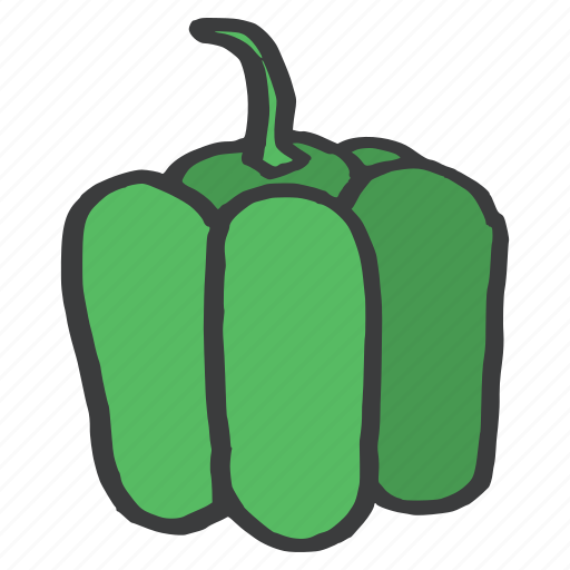 Bell, capsicum, food, fresh, fruit, green, pepper icon - Download on Iconfinder
