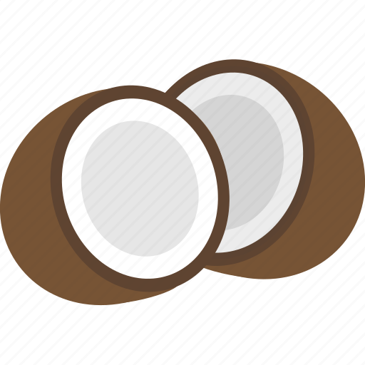 Coconut, food, healthy, seed, shell, saturated fat, eat icon - Download on Iconfinder