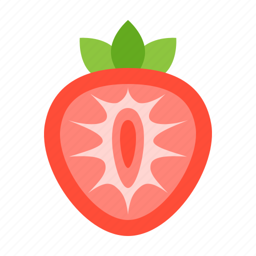 Food, fresh, fruit, half strawberry, healthy, strawberry, vitamin icon - Download on Iconfinder
