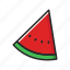fresh, fruits, green, red, vegetables, watermelon 