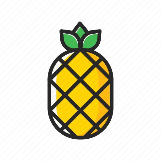 Fresh, fruits, pineapple, vegetables, yellow icon - Download on Iconfinder