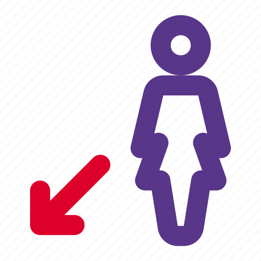 Single, woman, move, direction icon - Download on Iconfinder