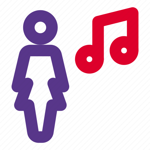 Single, woman, music, sound icon - Download on Iconfinder