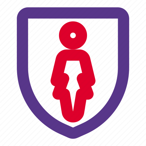 Single, woman, protect, shield icon - Download on Iconfinder