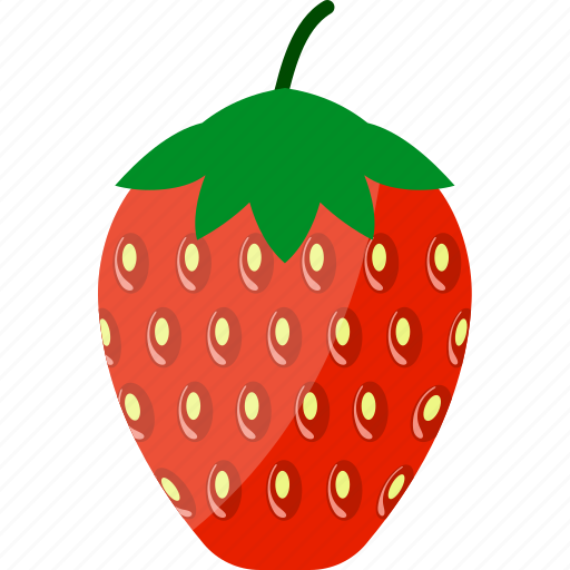 Cultivated, flat, food, fresh, fruit, garden, strawberry icon - Download on Iconfinder
