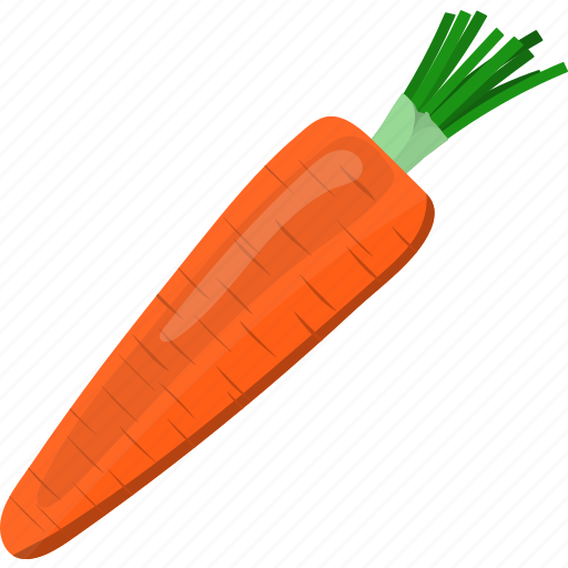 Carrot, diet, flat, food, fresh, green, vegetarian icon - Download on Iconfinder