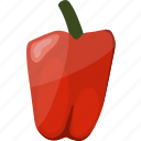 drawing, flat, pepper, red, simple, sweet, vegetable