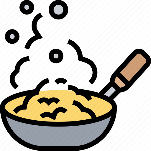 Eggs, scrambled, dish, cuisine, serving icon - Download on Iconfinder