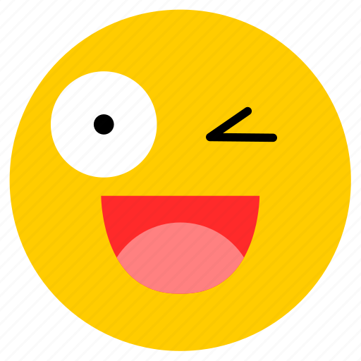 Blink, wink, flirty, eye, emoji, expression, happy icon - Download on Iconfinder