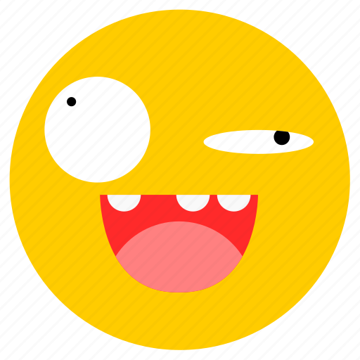 Crazy, glad, joy, toothless, eyes, blissful, delighted icon - Download on Iconfinder