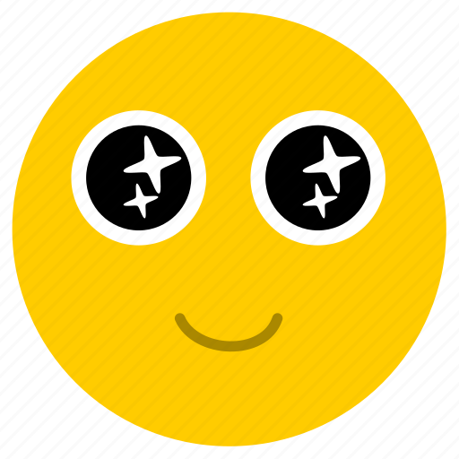 Happy, glad, joy, blissful, delighted, stars, emoji icon - Download on Iconfinder