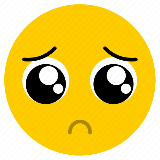 Sad, big eyes, depressed, blue, bad, brokenhearted, emoji icon - Download on Iconfinder