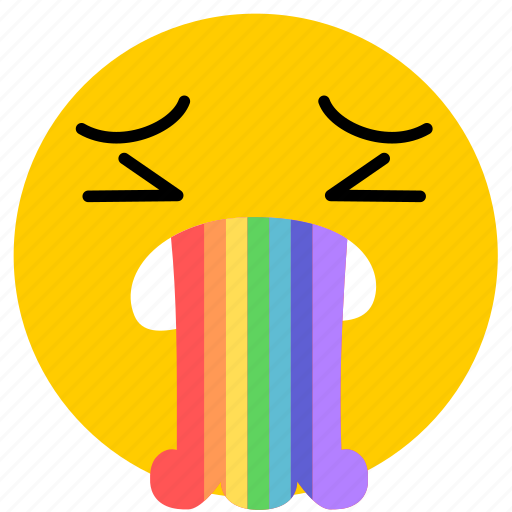 Sick, rainbow, vomit, health, care, ill, ew icon - Download on Iconfinder