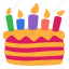 birthday, cake, candles 