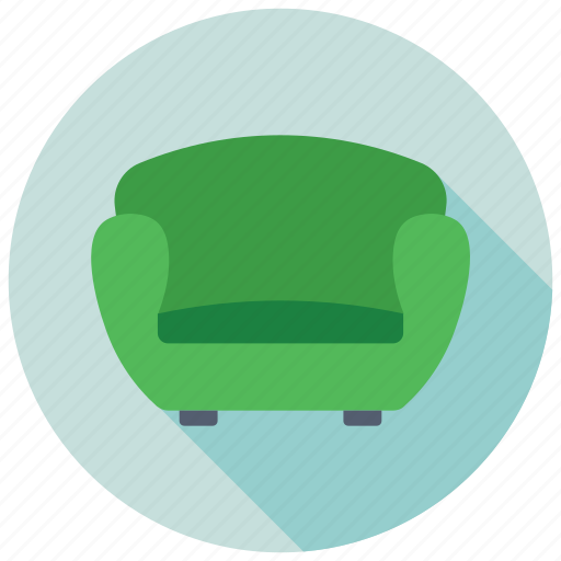 Comfortable home furniture, couch, furniture, single seater sofa, sofa icon - Download on Iconfinder