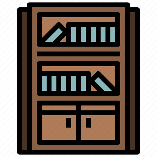Book, bookcase, bookshelf, furniture, library, storage icon - Download on Iconfinder