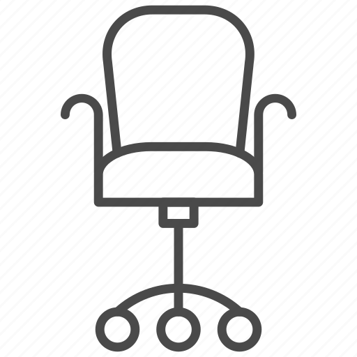 Chair, furniture, line, office, office chair, outline, seat icon - Download on Iconfinder