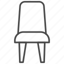chair, furniture, interior, kitchen, line, outline, stool