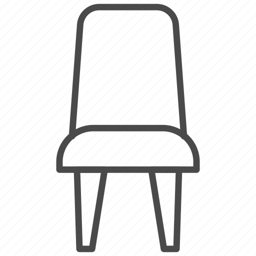 Chair, furniture, interior, kitchen, line, outline, stool icon - Download on Iconfinder