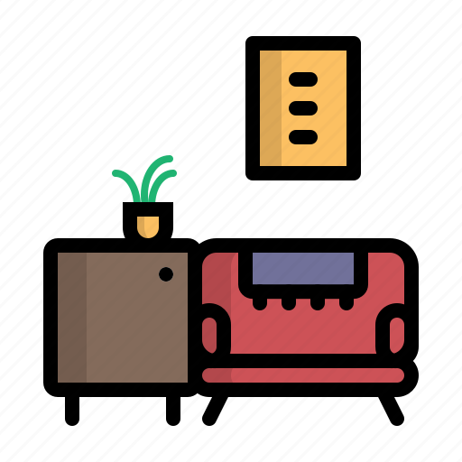 Cabinet, chair, couch, furniture, interior, living, room icon - Download on Iconfinder