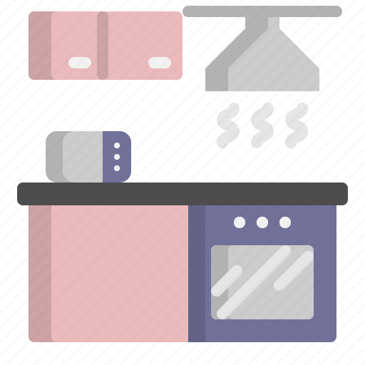 Cupboard, furniture, hood, kitchen, microwave, oven, room icon - Download on Iconfinder
