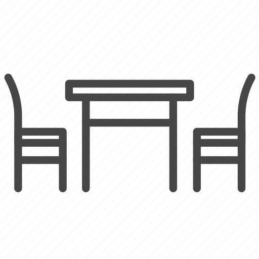Chair, dining room, furniture, interior, table, households icon - Download on Iconfinder