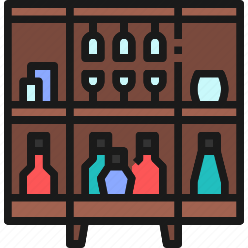 Drinks, cabinet, bar, glass icon - Download on Iconfinder