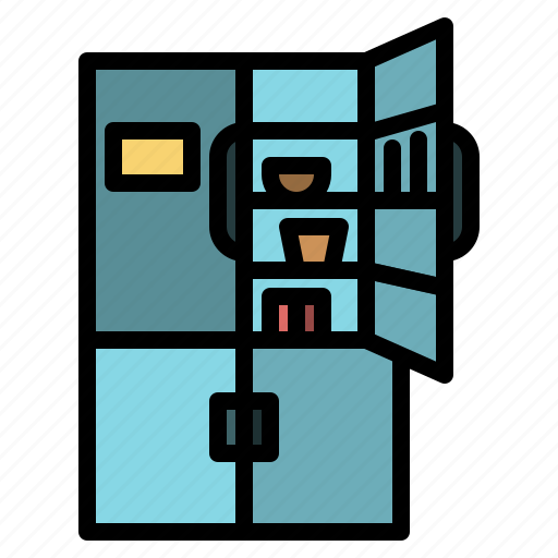 Furnitureandhousehold, refrigerator, kitchen, fridge, freezer icon - Download on Iconfinder