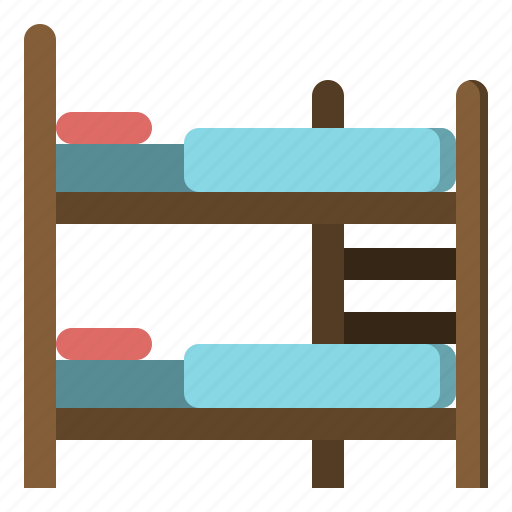 Furnitureandhousehold, bunkbed, bed, bunk, hostel, dormitory icon - Download on Iconfinder