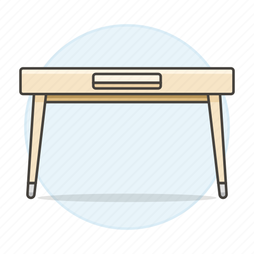 Desk, furniture, leg, modern, narrow, objects, office icon - Download on Iconfinder