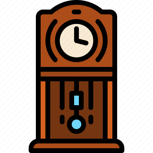 Grandfather, clock, living, interior, home, furniture, room icon - Download on Iconfinder