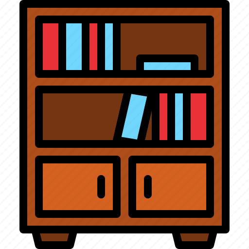 Bookshelf, living, interior, home, furniture, room icon - Download on Iconfinder