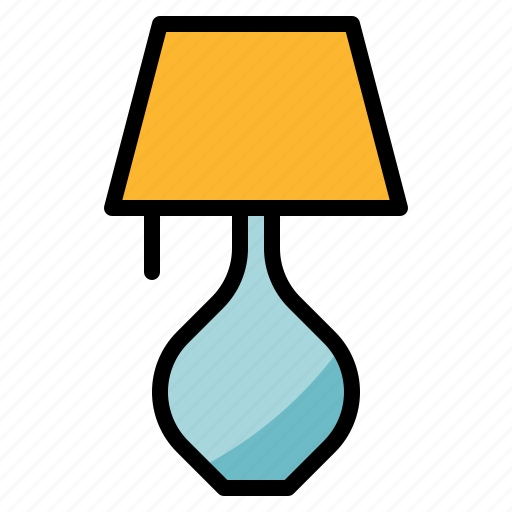 Bulb, furniture, lamp, lighting, table icon - Download on Iconfinder