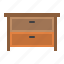 interior, drawer, table, furniture 