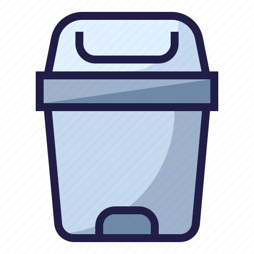 Dustbin, furnishing, furniture, home living, household, plastic trash, trash can icon - Download on Iconfinder